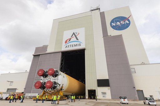 Artemis II Core Stage Transport to VAB