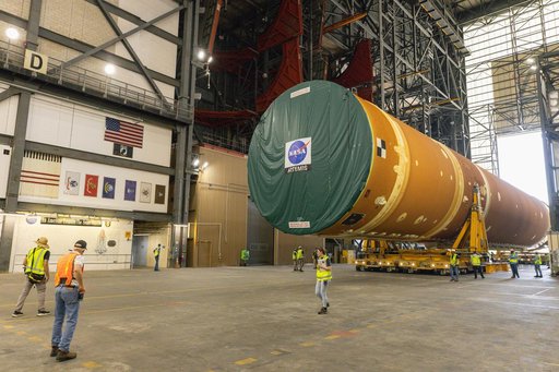 Artemis II Core Stage Transport to VAB