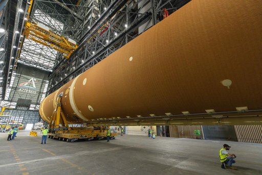 Artemis II Core Stage Transport to VAB
