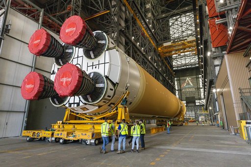 Artemis II Core Stage Transport to VAB
