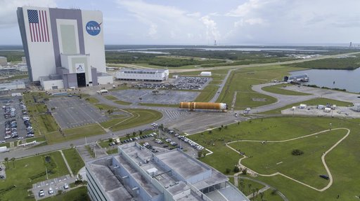 Artemis II Core Stage Offload and Transport to VAB