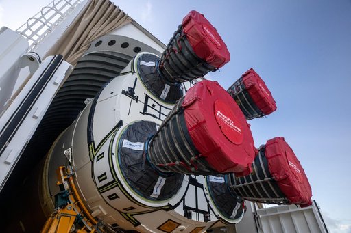Artemis II Core Stage Offload and Transport to VAB