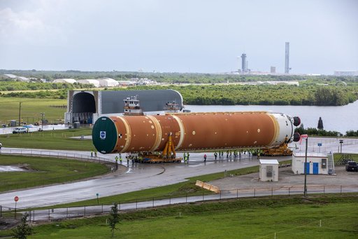 Artemis II Core Stage Offload and Transport to VAB