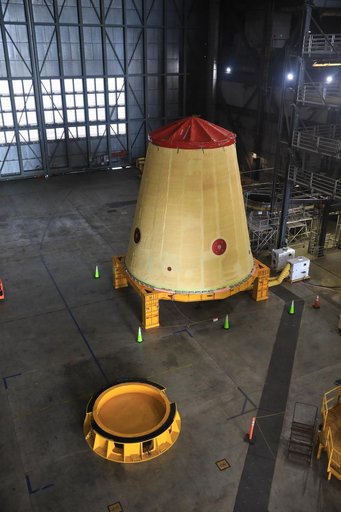 Artemis II LVSA Arrival and Artemis IV Core Stage Engine Section
