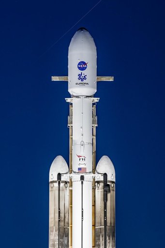 SpaceX Europa Clipper Vertical