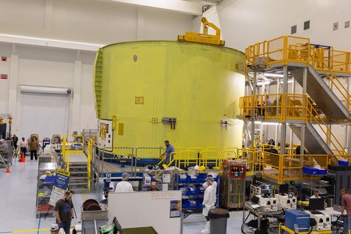 Artemis III Engine Section inside SSPF High Bay
