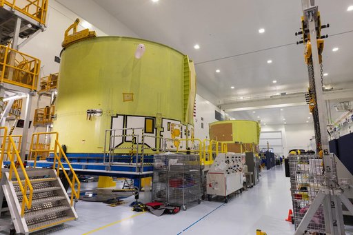Artemis III Engine Section inside SSPF High Bay