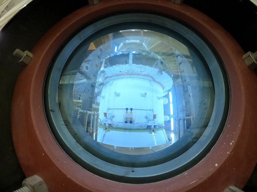 Artemis II Orion Crew Module in Vacuum Chamber