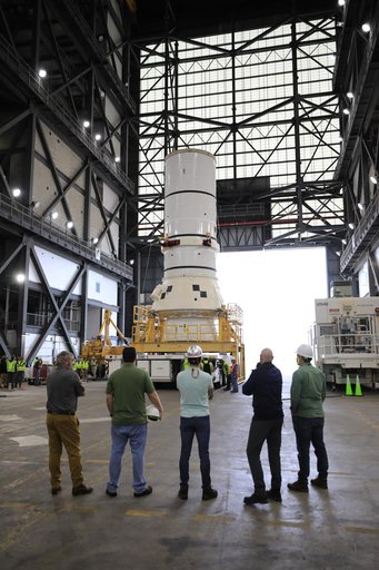 Artemis II Stacking - SRB Move to VAB