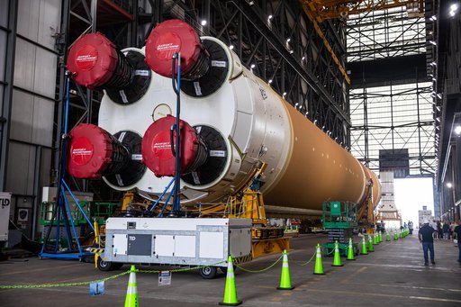Artemis II Stacking - SRB Move to VAB