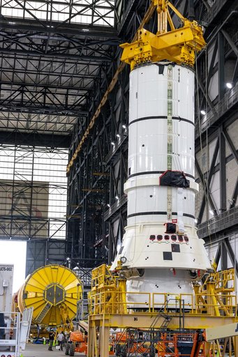 Artemis II Stacking - Booster Segment Prep for Lift Ops