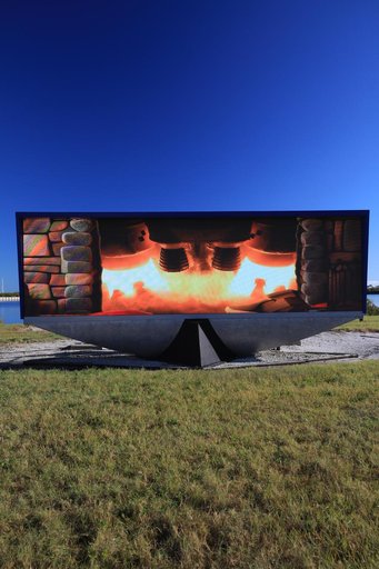 NASA Fireplace at Countdown Clock
