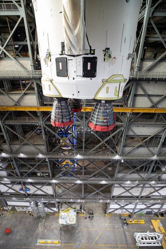 Artemis II Core Stage Move to VAB High Bay 2