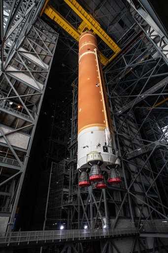 Artemis II Core Stage Move to VAB High Bay 2