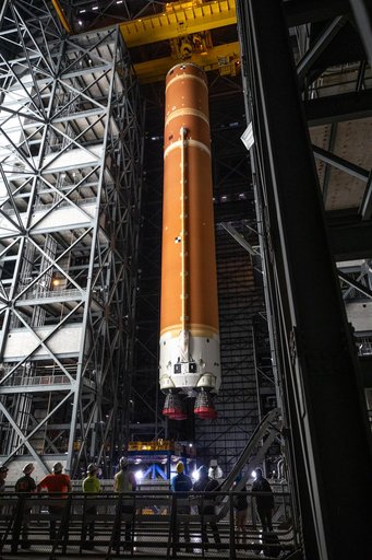 Artemis II Core Stage Move to VAB High Bay 2