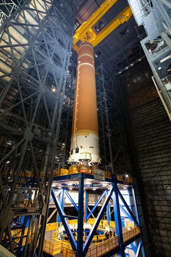 Artemis II Core Stage Move to VAB High Bay 2