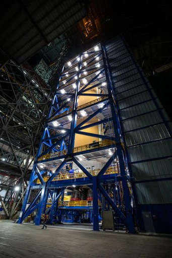 Artemis II Core Stage Move to VAB High Bay 2