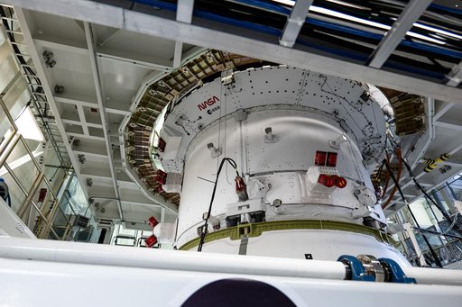 Artemis II Orion Spacecraft in FAST Cell for Final Checkouts