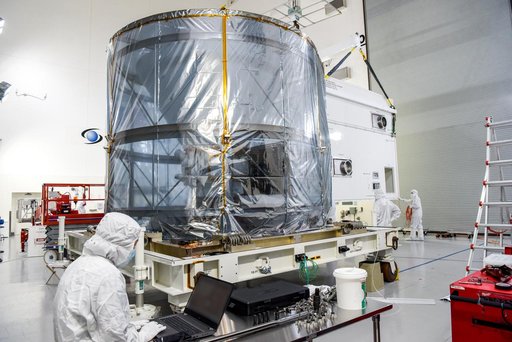 SPHEREx Spacecraft Uncrating at Astrotech VSFB