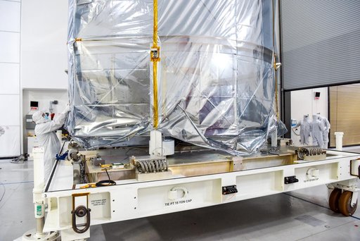 SPHEREx Spacecraft Uncrating at Astrotech VSFB