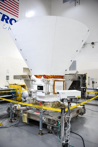 SPHEREx Spacecraft on Work Stand in Astrotech