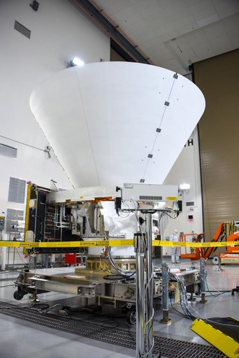 SPHEREx Spacecraft on Work Stand in Astrotech