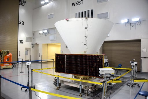 SPHEREx Spacecraft on Work Stand in Astrotech