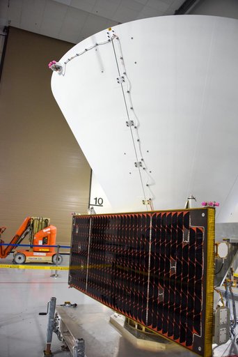 SPHEREx Spacecraft on Work Stand in Astrotech