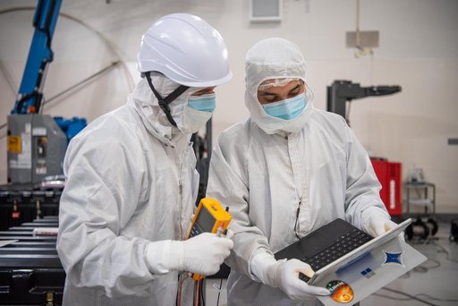 PUNCH Satellites Lift to Work Stand fo Testing Operations