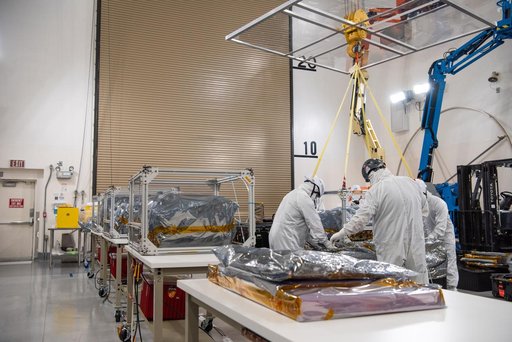 PUNCH Satellites Lift to Work Stand fo Testing Operations