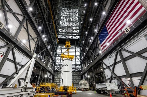 Artemis II Booster Segment #9 Pre Lift