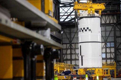 Artemis II Booster Segment #9 Pre Lift