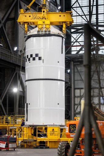 Artemis II Booster Segment #9 Pre Lift