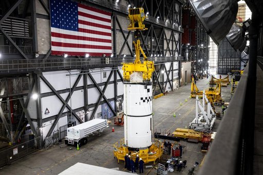Artemis II Booster Segment #9 Pre Lift