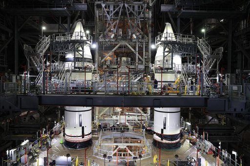 Artemis II Stacking Final Nose Cone