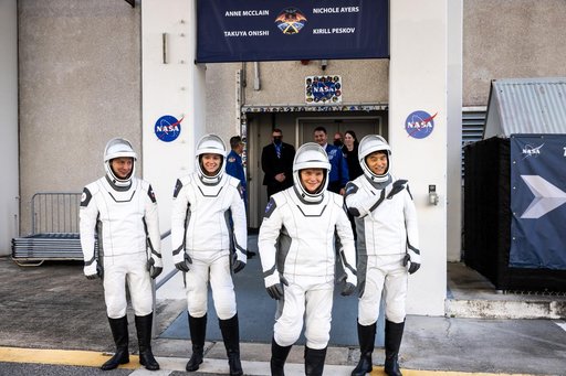 SpaceX CCP Crew-10 Astronaut Walkout Outside O&C