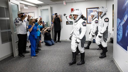 CCP SpaceX Crew-10 Astronaut Hallway Walkout