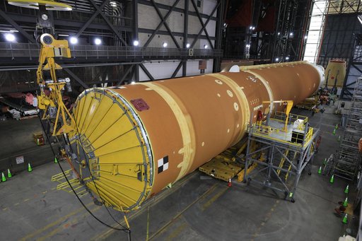 Artemis II Core Stage Lift from HB2 to Transfer Aisle