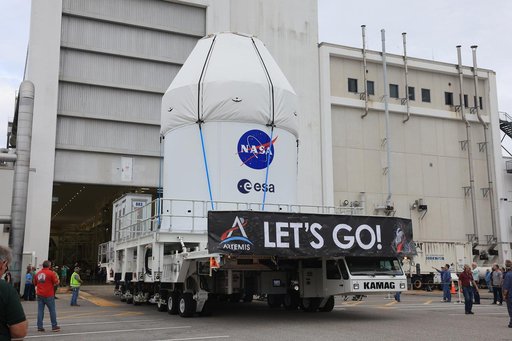 Artemis II Orion DD250 leaving the O&C