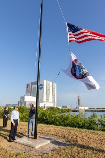 NASA's SpaceX Crew-11 Flag Raising