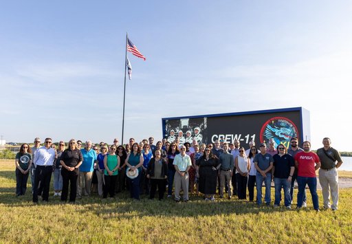 NASA's SpaceX Crew-11 Flag Raising