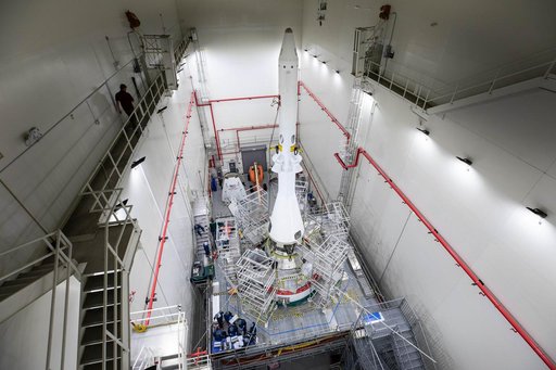 Artemis II Launch Abort Sytem Stacked in the LASF