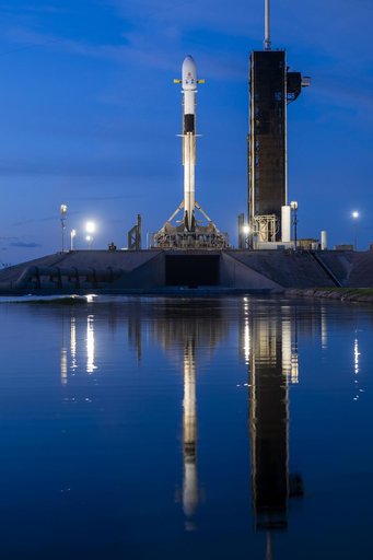 NASA/SpaceX IMAP Vertical at LC 39A (Sunrise)