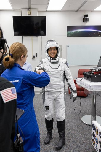 NASA's SpaceX Crew-12 - Suit-Up in ACQ