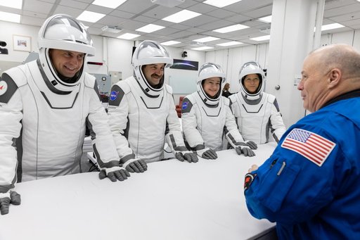NASA's SpaceX Crew-12 - Suit-Up in ACQ
