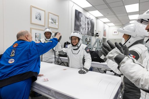NASA's SpaceX Crew-12 - Suit-Up in ACQ