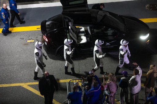 NASA's SpaceX Crew-12 - Suit-Up in ACQ