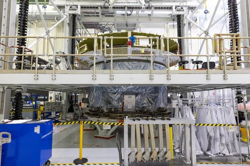 Artemis III ESM3 Engine Nozzle Install Completion
