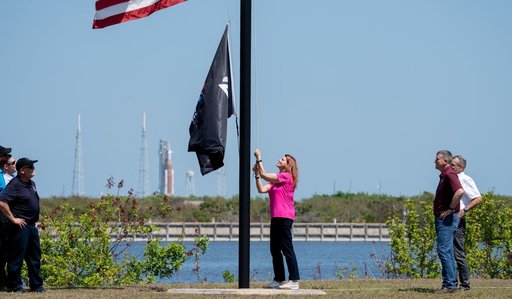 EGS Artemis II Flag Raising