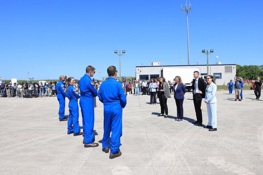 Artemis II Launch Crew Arrival at KSC